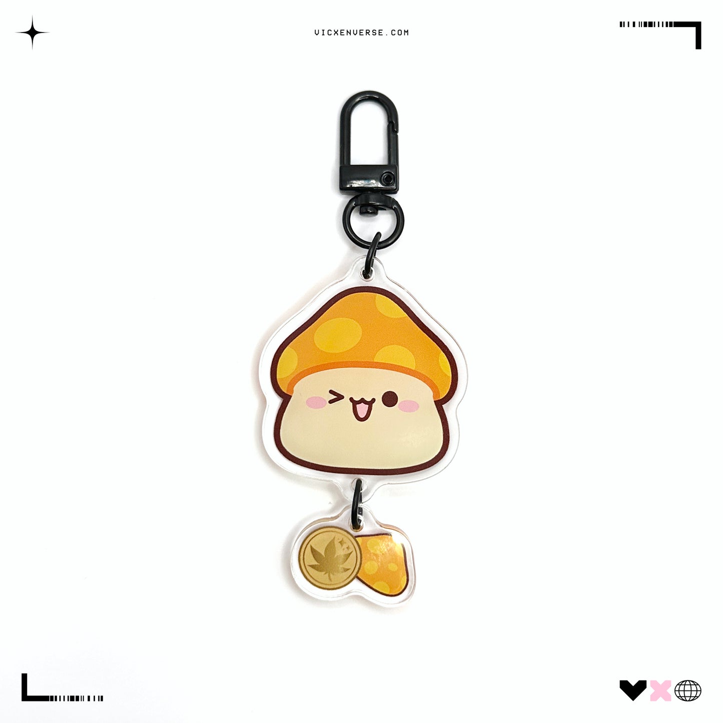 KEYCHAIN ✦ MS ORANGE MUSHROOM