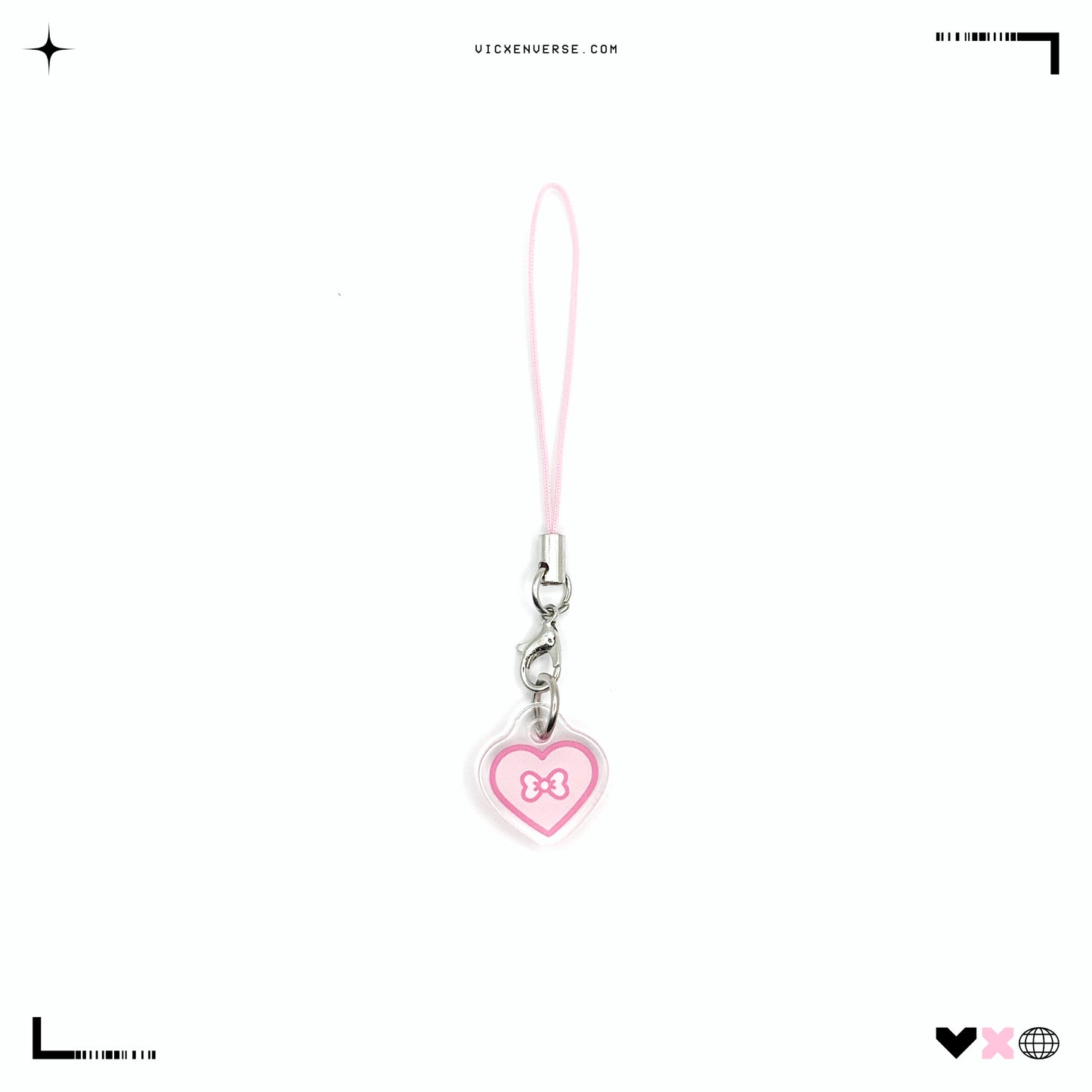 PHONE CHARM ✦ HEART + BOW