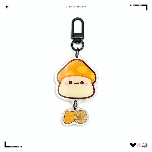 KEYCHAIN ✦ MS ORANGE MUSHROOM